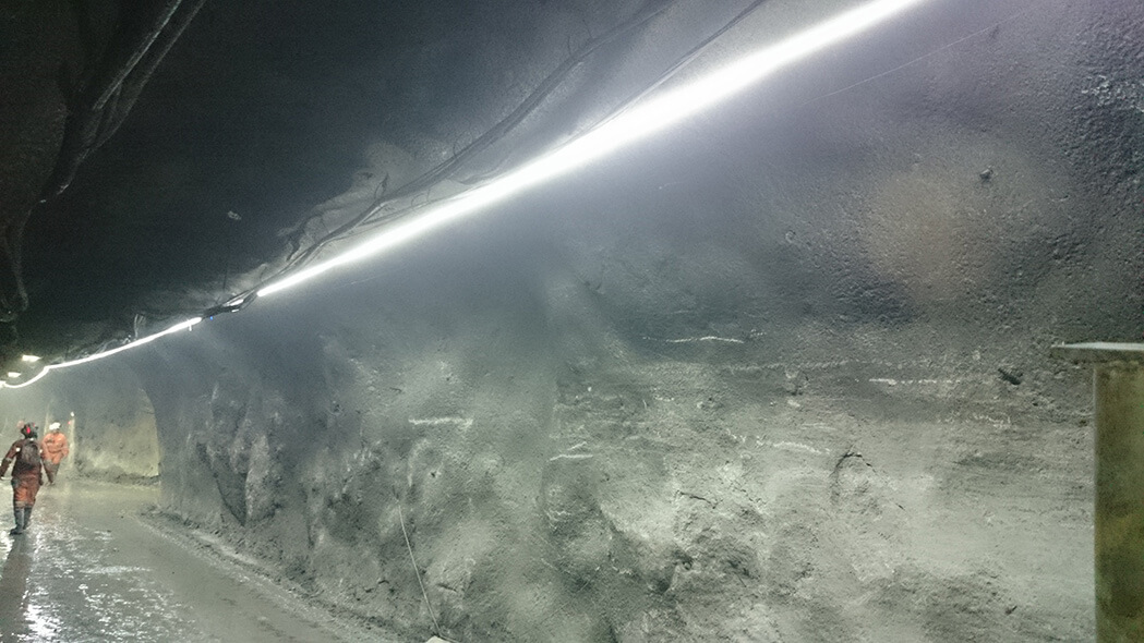 cinta led tunel mineria
